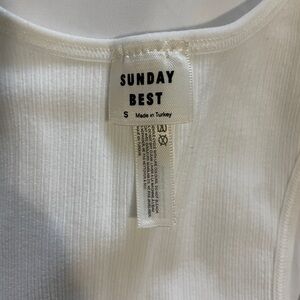 Sunday Best Classic White Tank Top